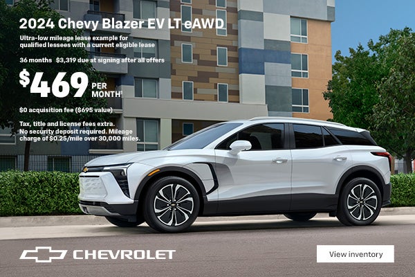 2024 Chevy Blazer EV LT eAWD. 2024 MotorTend SUV of the Year. The first-ever, all-electric Blazer...